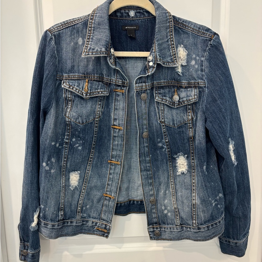 I Heart Ronson Blue Classic Jean Jacket